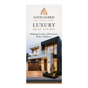 Panfleto Imóveis de Luxo Modernos Marketing de Corretor