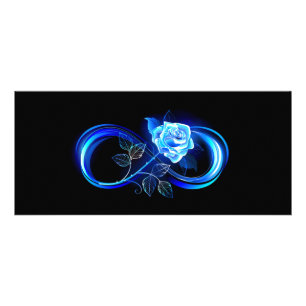 Panfleto Infinito brilhante com rosa azul