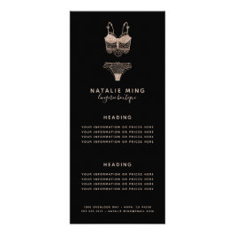 Panfleto Informações ou preços do logotipo Boutique de Ling