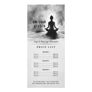 Panfleto Instrutor de Meditação de Yoga Lotus Pose Pintura