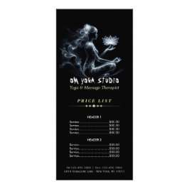 Panfleto Ioga Instrutor Lotus Meditação Pose Brilhante