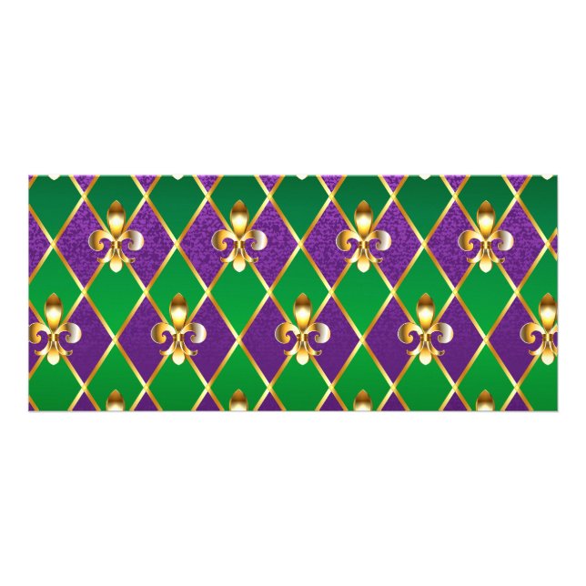 Panfleto Jewelry Background Mardi Gras (Frente)