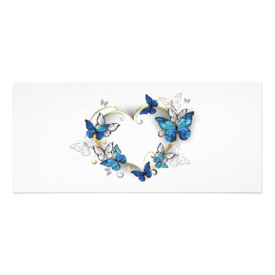 Panfleto Jewelry Heart with Butterflies Morpho