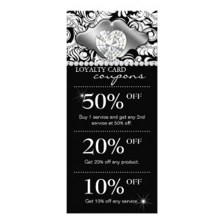 Panfleto Jewels Placas de Marketing do Salon Prata