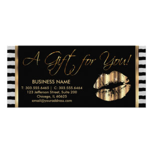 Panfleto Lábios Dourados bonito de um 💋 do certificado de