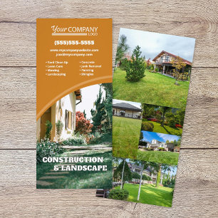 Panfleto Laranja Ferrugem, Design Curvo Arredondado Moderno