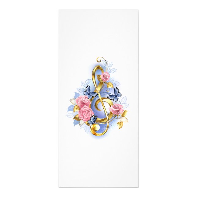 Panfleto Limpa de árvore com rosas cor-de-rosa (Frente)