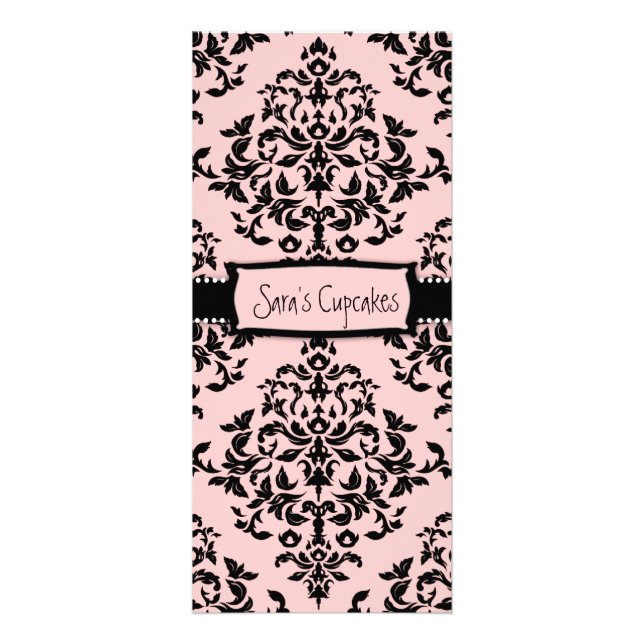 Panfleto Liquorice cor-de-rosa doce da cereja sobre o bolo (Frente)