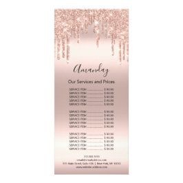 Panfleto Lista de Preços Coleta Lashes de Maqueamento de Ca