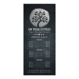 Panfleto Lista de Preços de Árvore Prateada do Instrutor de