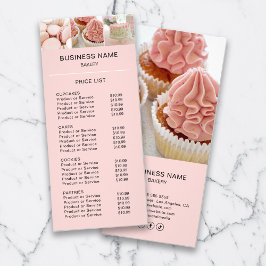 Panfleto Lista de Preços de Bakery Foto Personalizada Cor-d