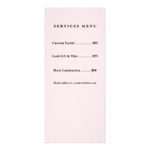 Lista de Preços de Esteticista Minimalista Rosa Ap