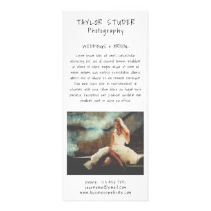 Panfleto Lista de Preços de Fotografia Minimalista Preto e 