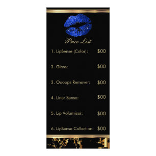Panfleto Lista de Preços de Lip Azul e Marble
