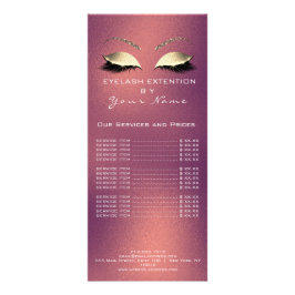 Panfleto Lista de Preços de Marca Lashes Extensão de Cobre