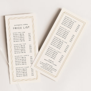 Panfleto Lista de Preços de Moldura Dupla Avery Chic Dourad