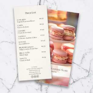 Panfleto Lista de Preços de Padaria com Foto Personalizada