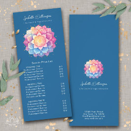 Panfleto Lista de Preços de Saúde Holística Flor Mandala Be