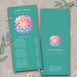 Panfleto Lista de Preços de Saúde Holística Flor Mandala Be