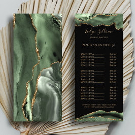 Panfleto Lista de preços do goma verde e do ouro