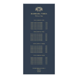 Panfleto Lista de Preços do Salão da Beleza Terapista Lotus