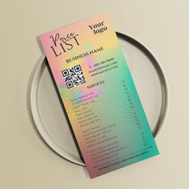 Panfleto Lista de Preços do Serviço de Cores Aquáticas Colo