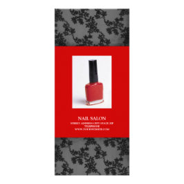 Panfleto Lista de Preços dos Serviços Salon de Nail {Red}