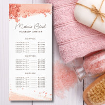 Lista de Preços | Salão de Beleza Cabelo e Maquiag