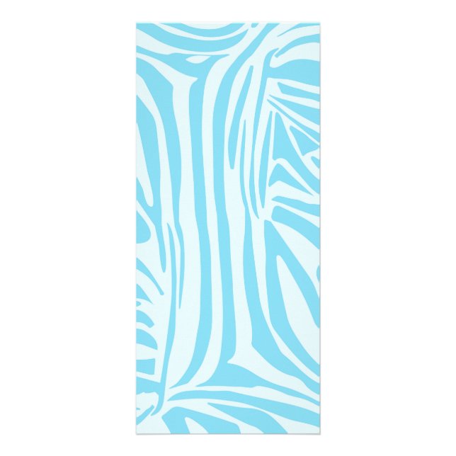 Panfleto Listras Ousadas de Zebra Azul e Branco (Frente)
