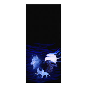 Panfleto Lobos e Raven com lua de cheio