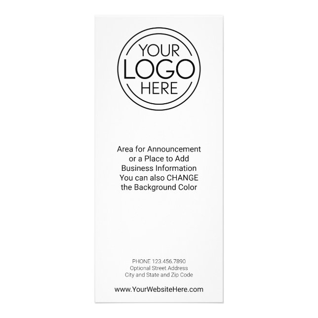 Panfleto Logotipo comercial com informações de lançamento e (Frente)