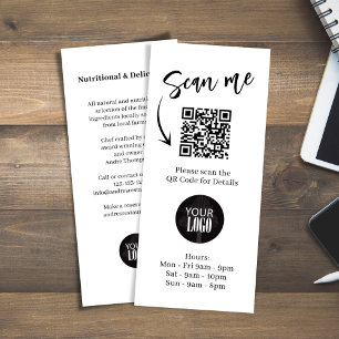 Panfleto Logotipo de Brochura de Marketing Código QR Simple