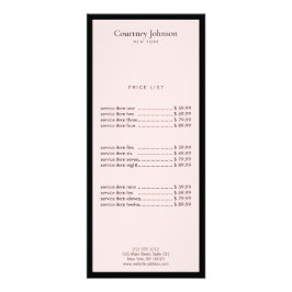 Panfleto Loja de Luxo Minimalista Elegante Preto/Rosa