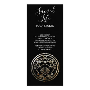 Panfleto Lotus Quietude Design Mandala Prata