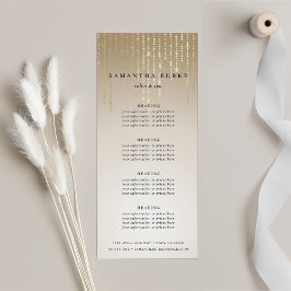 Panfleto Luzes de cordas de chuva ouro | Preços ou serviços