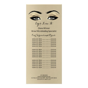 Panfleto Makeup Beauty Salon Name Microblanding Lashes