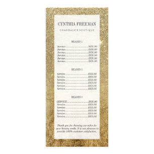 Panfleto Malha glamoroso feminino da folha Dourado e do