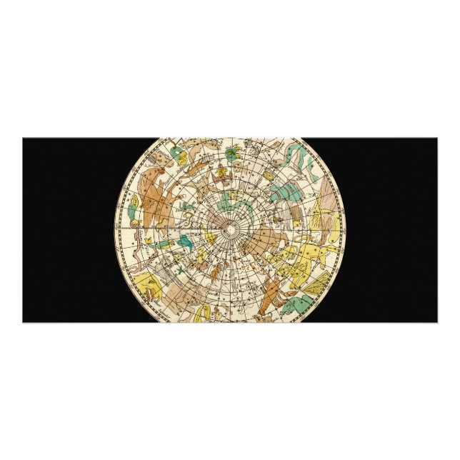 Panfleto Mapa do norte Sky Star e de Constelações (Frente)