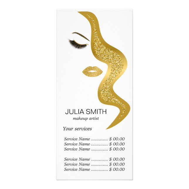 Panfleto Maquiagem com efeito de brilho (Frente)