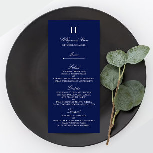 Panfleto Marinho de Modelo de Trendy & White Wedding