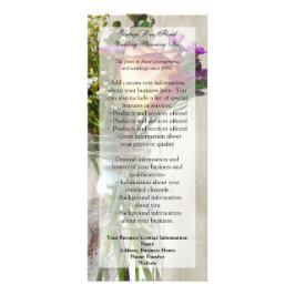 Panfleto Mason Jar w/Rosa e flores selvagens