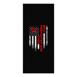 Panfleto Mens Vintage EUA: Melhor Bombeiro Bandeira America