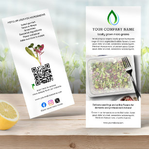 Panfleto Microgreen Grower QR Code Publicidade & Informação