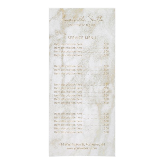 Panfleto Mínimo Simples Mórbita Dourada Elegante (Frente)