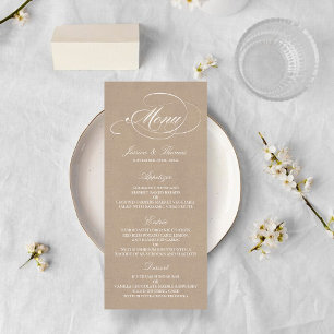 Panfleto Modelos Elegante Kraft Wedding