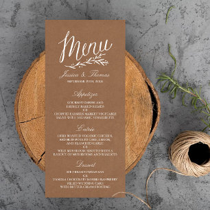 Panfleto Modelos Elegante Kraft Wedding