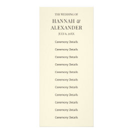 Panfleto Modern Minimal Wedding Program