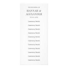 Panfleto Modern Minimal Wedding Program