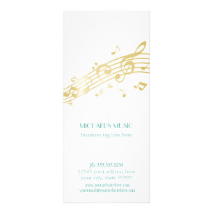 Panfleto Modern Musical Business Branding Gold Music Notes