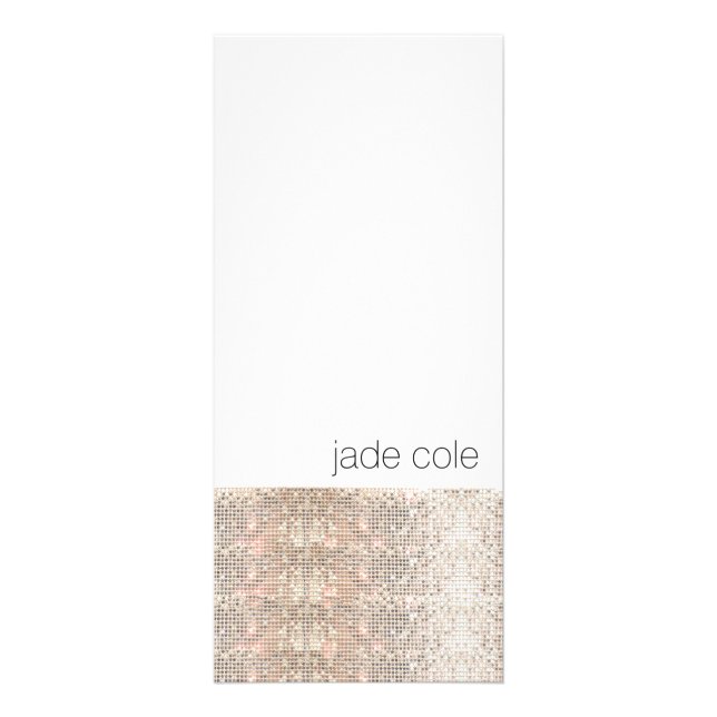 Panfleto Modern Silver Sequins Beauty Salon (Frente)